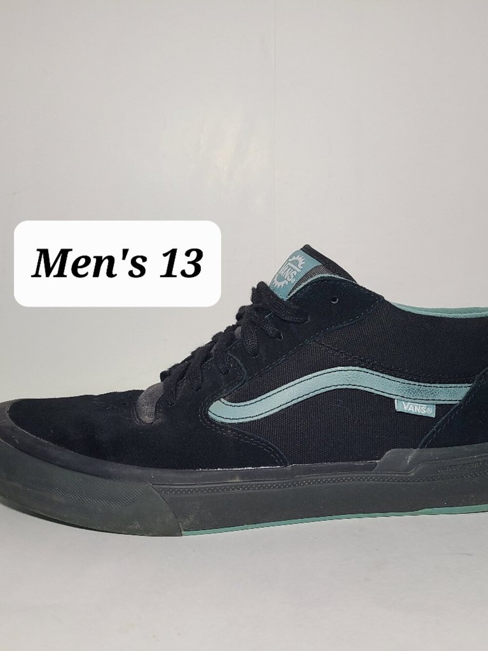 Vans BMX Pop Cush Black/Blue Suede Men's Shoes Size 13